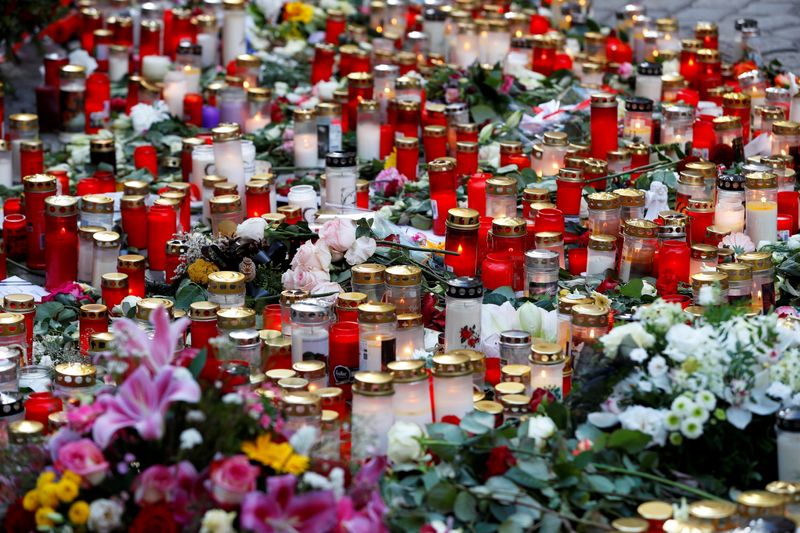 Site of a gun attack in Vienna