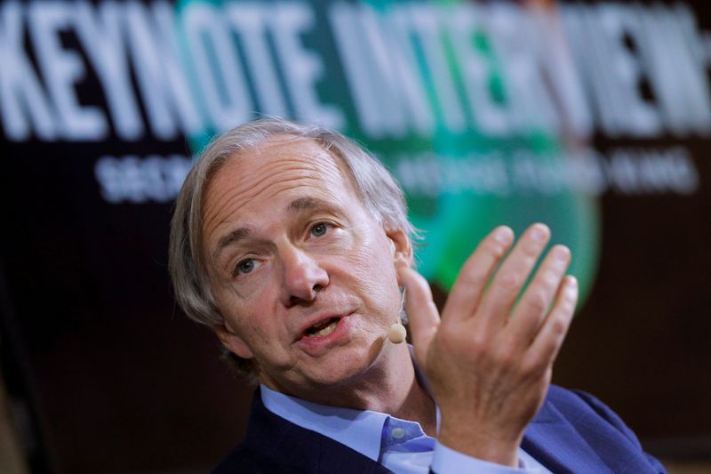 FILE PHOTO: Bridgewater Associates' Dalio speaks at the 2017 Forbes Under 30 Summit in Boston
