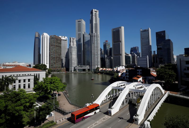 FILE PHOTO: A view of the central business district in Singapore