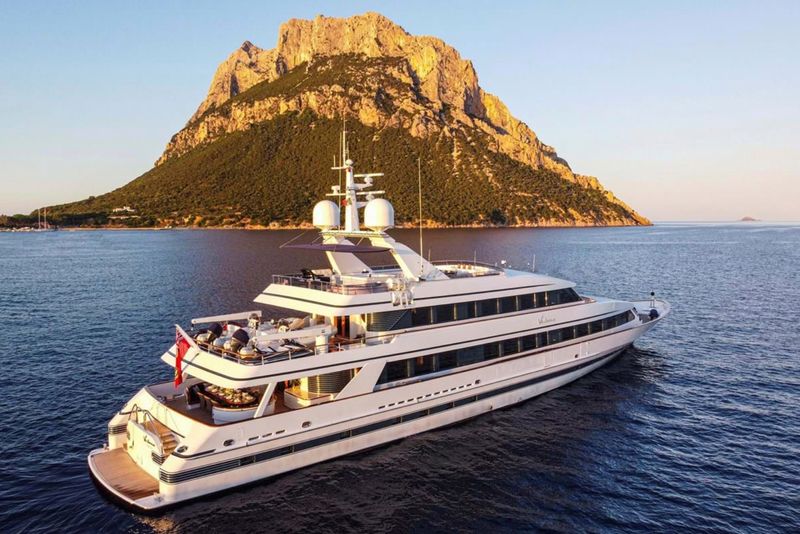 Undated handout photo of the yacht Va Bene, owned by British singer and guitarist Eric Clapton