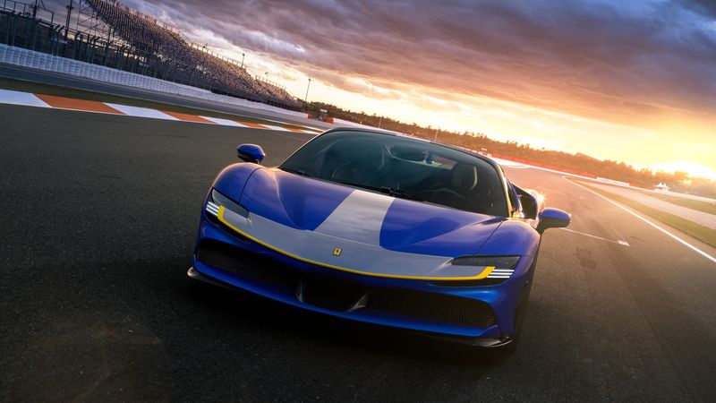 Luxury carmaker Ferrari unveils its new model, the second to be launched this year