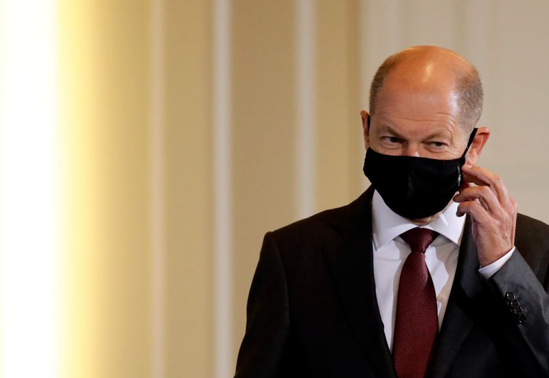 German Finance Minister Scholz and Justice Minister Lambrecht hold news conference in Berlin