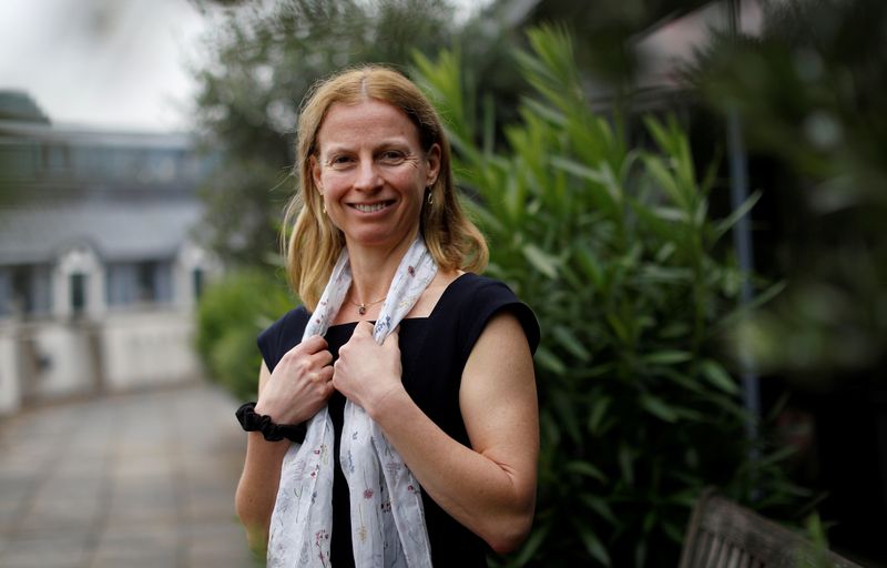 FILE PHOTO: Natasha Landell-Mills, head of stewardship at Sarasin & Partners, poses for a photograph at their office in London