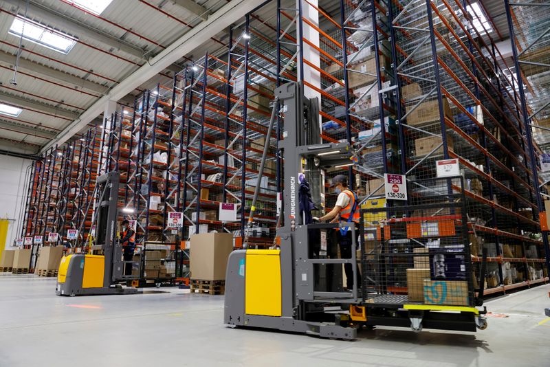 FILE PHOTO: A look inside France Amazon's expanding operations