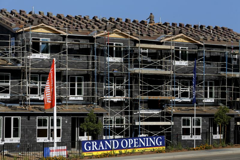 A D.R. Horton home building project is pictured in San Marcos, California