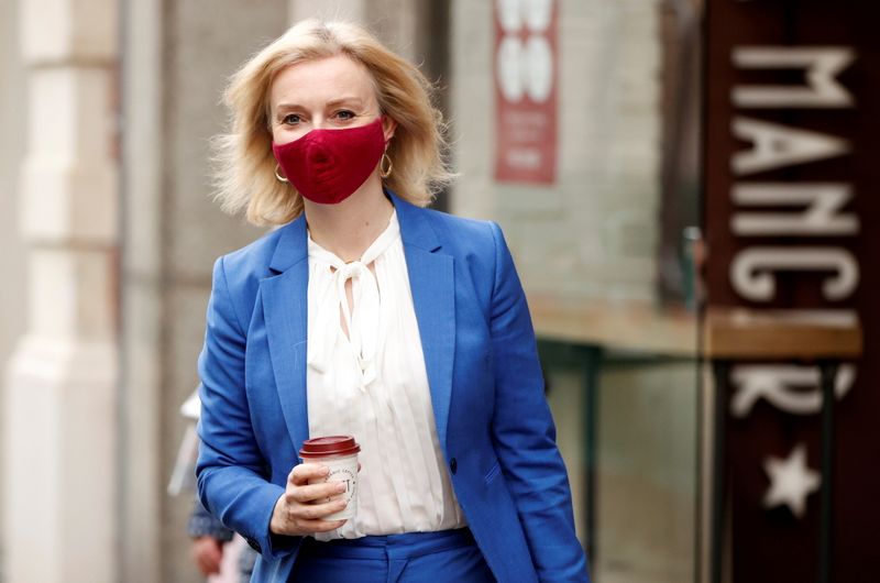 Britain's International Trade Secretary Liz Truss is seen in London