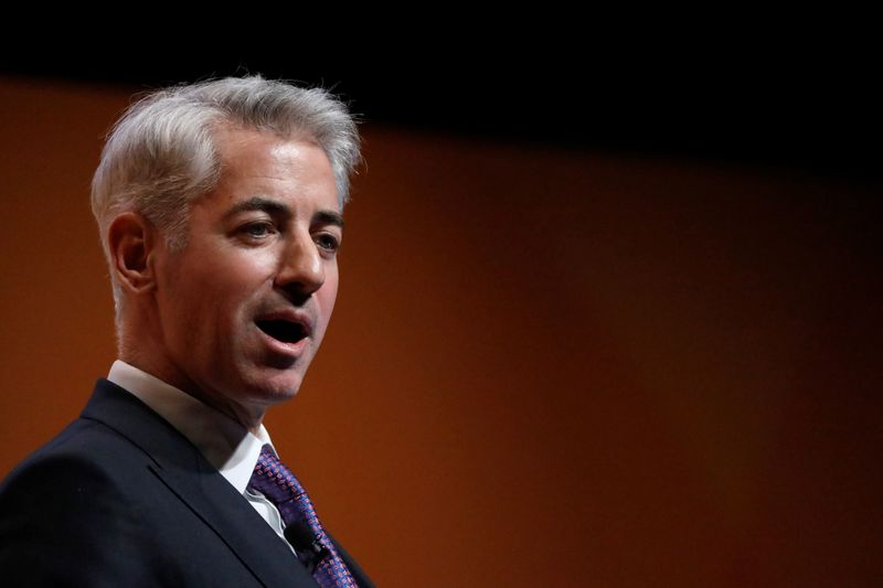 FILE PHOTO: William 'Bill' Ackman, CEO and Portfolio Manager of Pershing Square Capital Management, speaks during the Sohn Investment Conference in New York City