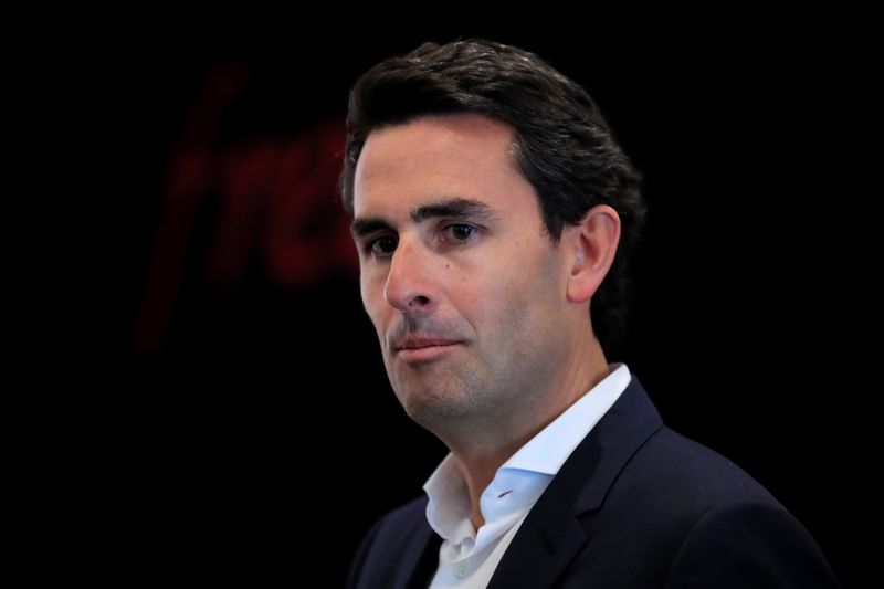 FILE PHOTO: Thomas Reynaud, CEO of French broadband Internet provider Iliad, attends the company's 2018 annual results presentation in Paris