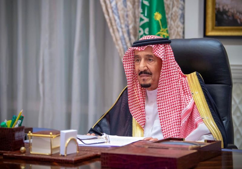 FILE PHOTO: Saudi Arabia's King Salman inaugurates the first session of Shura council