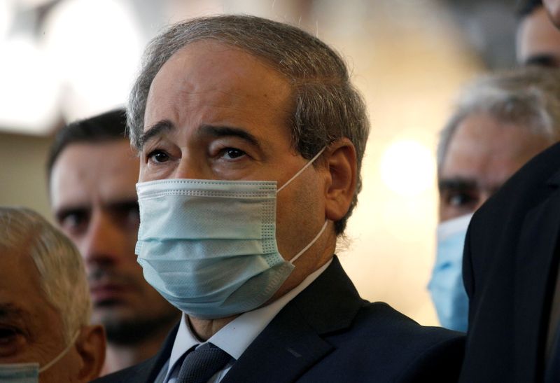 FILE PHOTO: Syria's Deputy Foreign Minister Faisal al Mekdad, attends the funeral of Syria's Foreign Minister Walid al-Moalem, at Saad bin Muath Mosque in Damascus