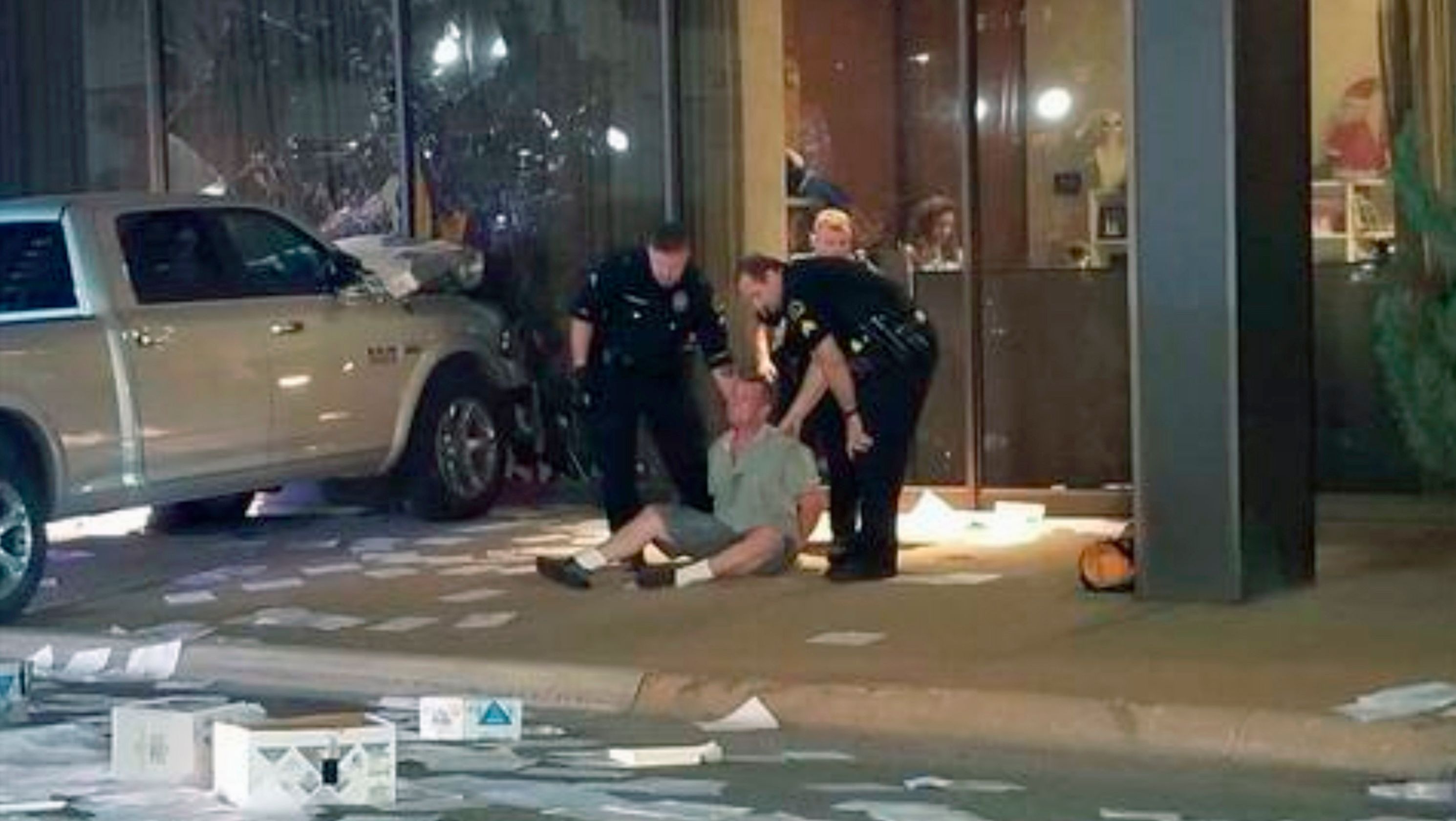 Police Detain Man Who Crashed Truck Into Dallas TV Station