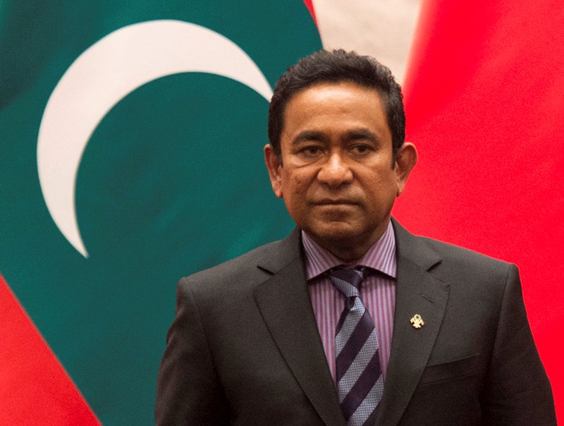 FILE PHOTO: Maldives President Abdulla Yameen attends a meeting in Beijing