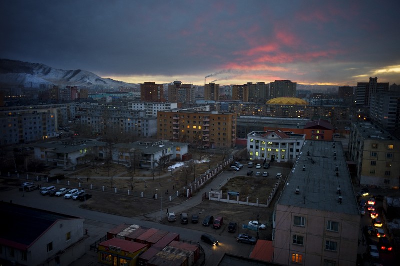 A view of the skyline of Ulan Bator