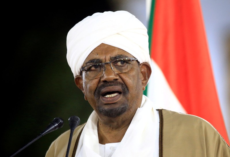 FILE PHOTO: Sudan's President Omar al-Bashir delivers a speech at the Presidential Palace in Khartoum