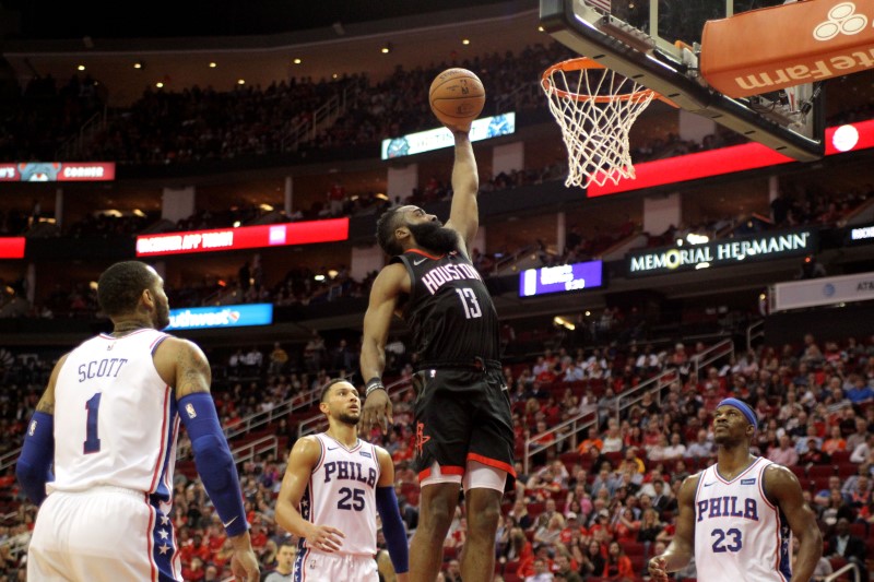 FILE PHOTO: NBA: Philadelphia 76ers at Houston Rockets
