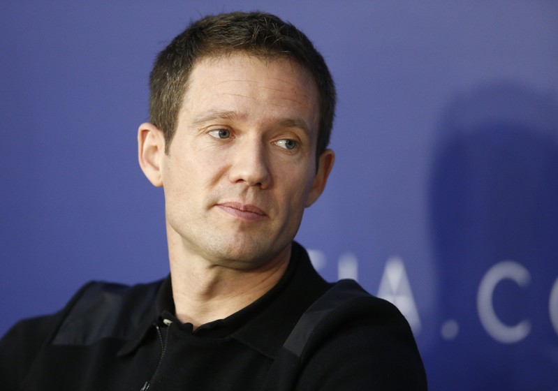FILE PHOTO: World Rally Champion Ogier listens during the FIA news conference in St. Petersburg