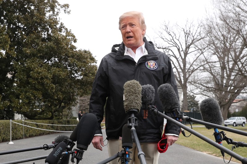 U.S. President Trump departs for Alabama from the White House in Washington