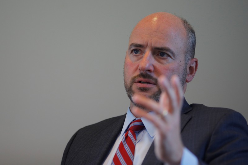 U.S. Attorney for the District of Massachusetts Andrew Lelling is interviewed by Reuters in Boston