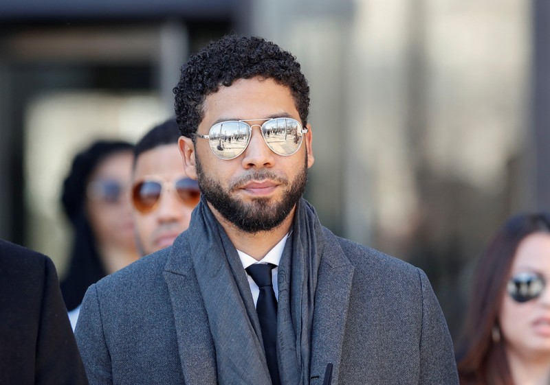 Actor Jussie Smollett arrives to attend a hearing the Leighton Criminal Court Building in Chicago