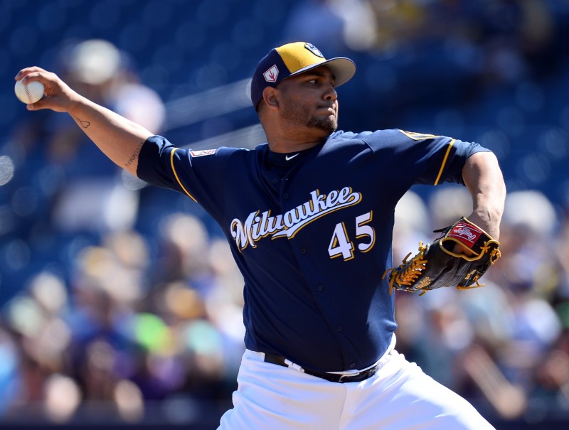 FILE PHOTO: MLB: Spring Training-Cleveland Indians at Milwaukee Brewers