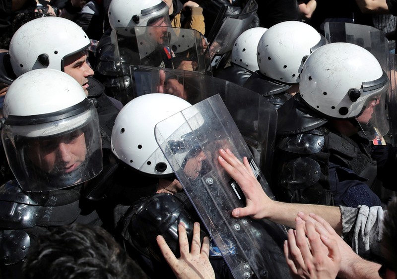 Protest against Serbian President Vucic in Belgrade