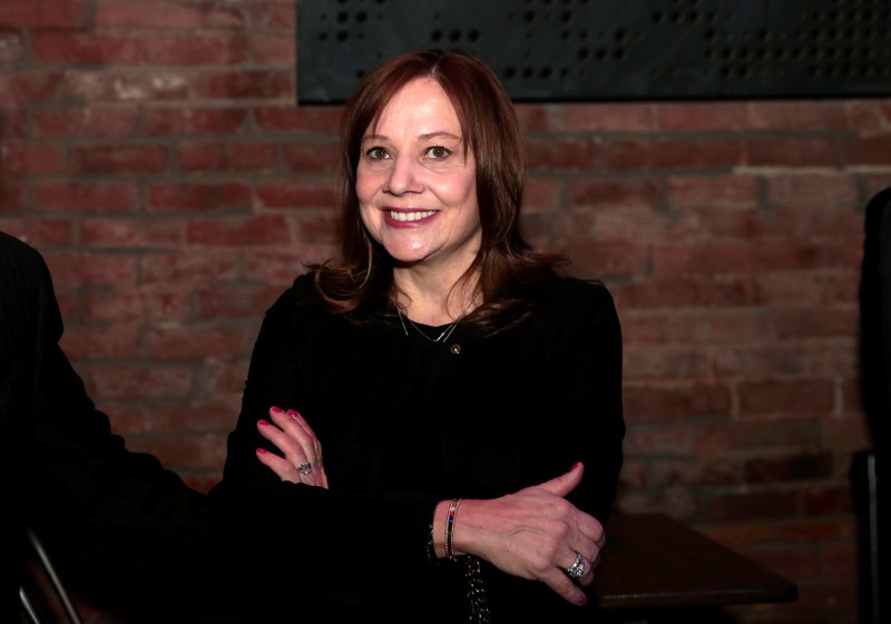 General Motors Chairman and CEO Mary Barra attends the reveal of the 2020 Cadillac XT6 SUV on the eve of press days of the North American International Auto show in Detroit