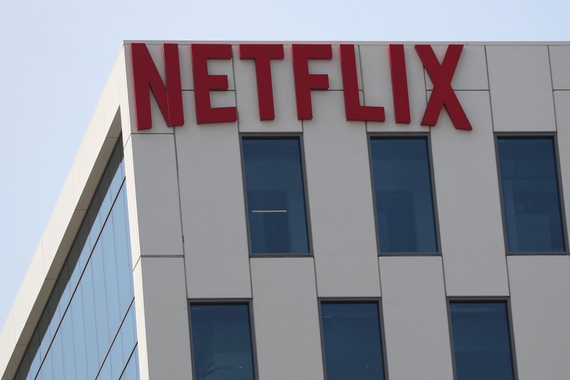 The Netflix logo is seen on their office in Hollywood, Los Angeles
