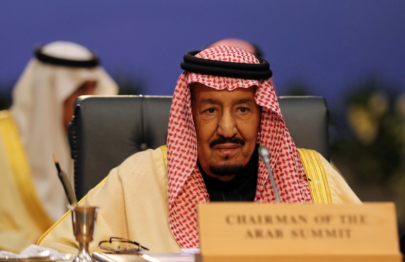 Saudi Arabia's King Salman attends Arab league and EU summit, in Sharm el-Sheikh