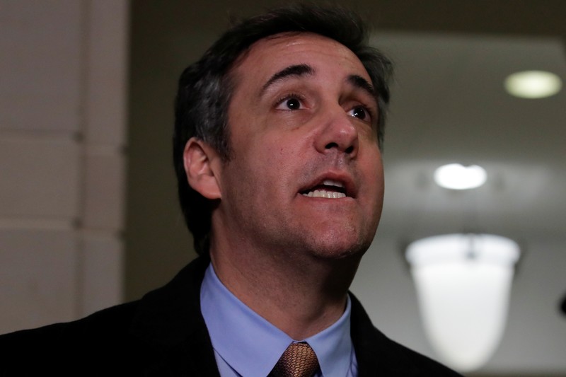 Former Trump personal attorney Cohen departs after House Intelligence Committee hearing on Capitol Hill in Washington