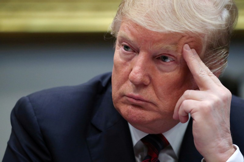 FILE PHOTO: U.S. President Donald Trump participates in briefing on southern U.S. border in the Roosevelt Room at the White House in Washington