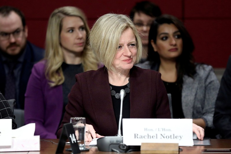 Alberta Premier Rachel Notley waits to testify in Ottawa