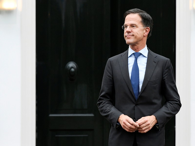 European Council President Donald Tusk meets Dutch Prime Minister Mark Rutte for talks ahead of next week's EU summit