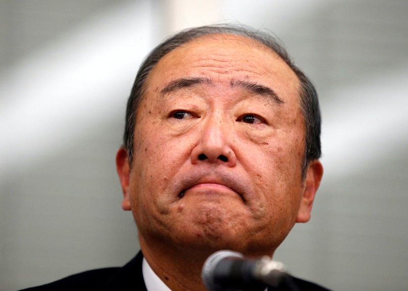 Idemitsu Kosan Co. Chief Executive Officer Takashi Tsukioka attends a news conference in Tokyo, Japan