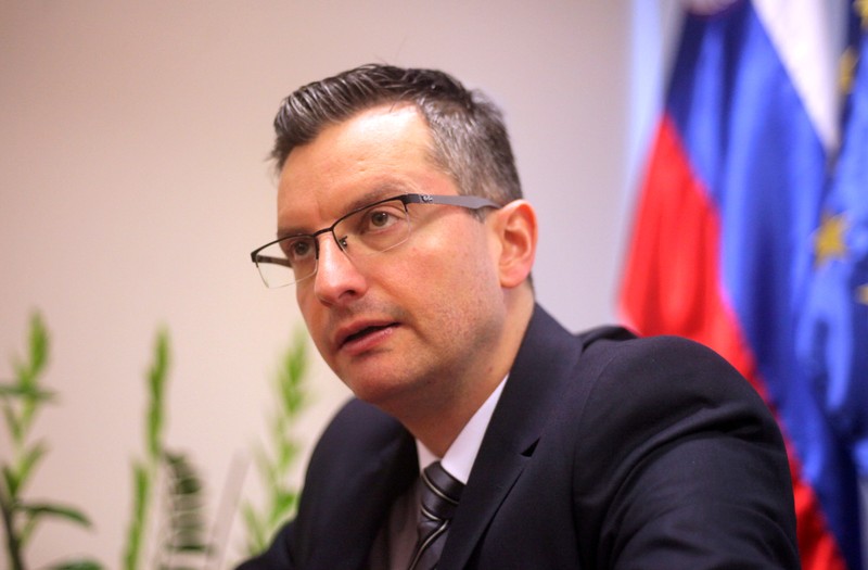 FILE PHOTO: Marjan Sarec, Slovenia's PM speaks during an interview in Ljubljana