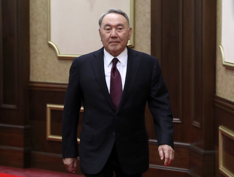 Former President of Kazakhstan Nazarbayev attends a joint session of the houses of parliament in Astana