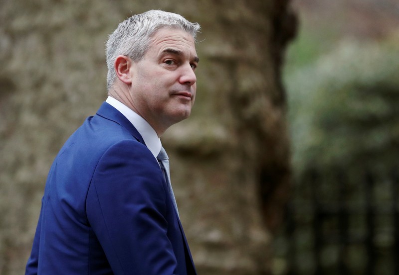 Britain's Secretary of State for Exiting the European Union Stephen Barclay is seen outside Downing Street in London