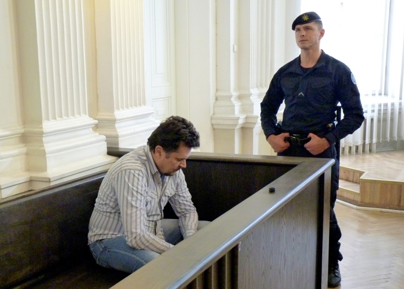 FILE PHOTO: Rimasauskas ahead of a verdict announcement in his extradition case at a court in Vilnius