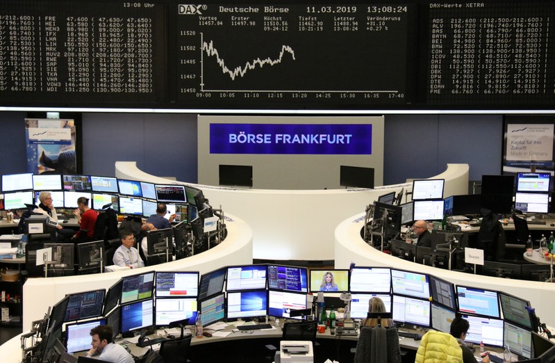 The German share price index DAX graph at the stock exchange in Frankfurt