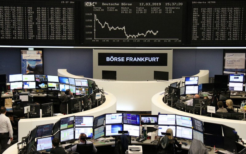 The German share price index DAX graph at the stock exchange in Frankfurt