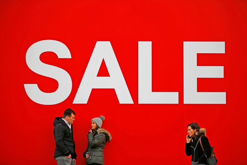 People shopping on Oxford Street in central London