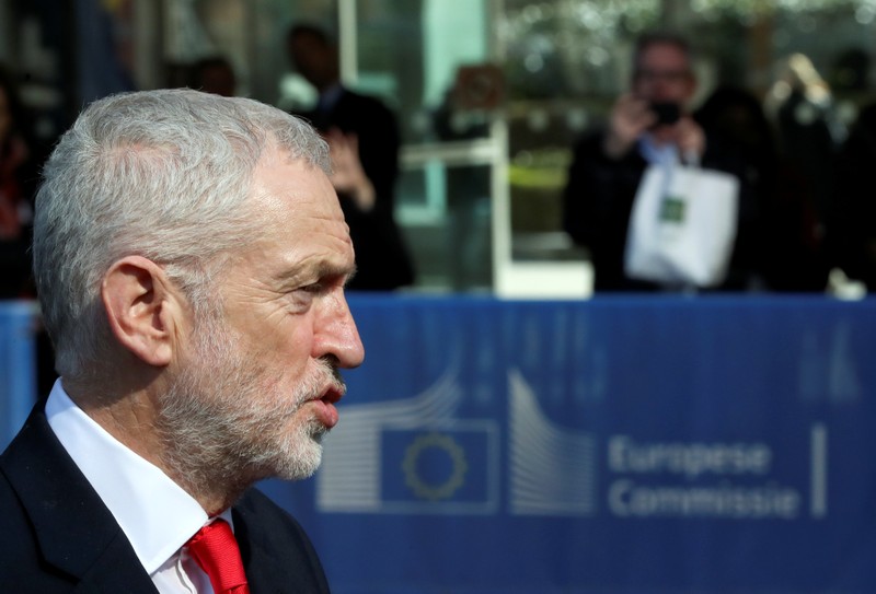 Britain's opposition Labour Party leader Corbyn and EU's Chief Brexit Negotiator Barnier meet in Brussels