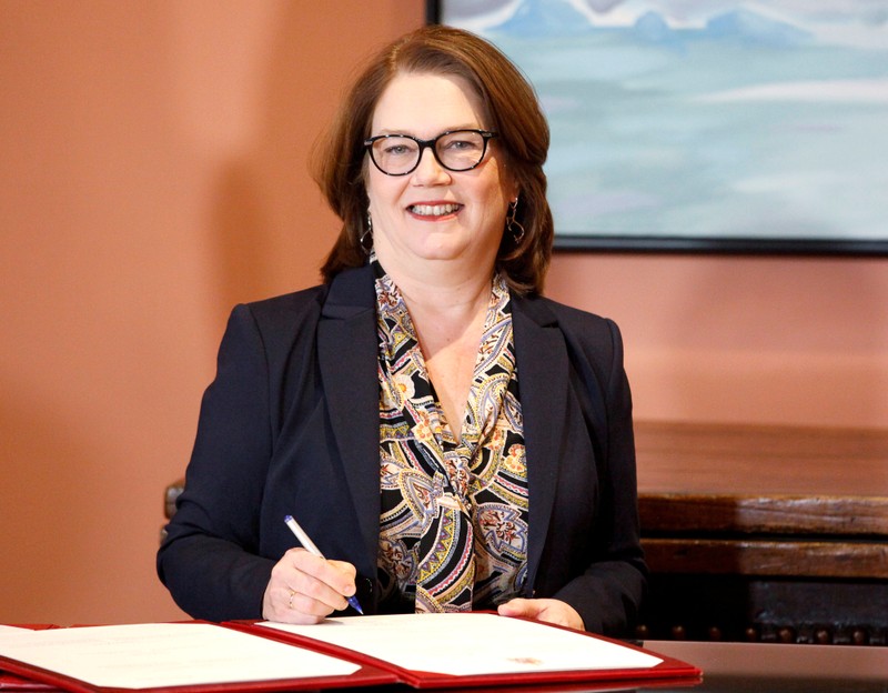 FILE PHOTO: Jane Philpott, when she was newly appointed president of the Treasury Board, in Ottawa, Ontario, Canada