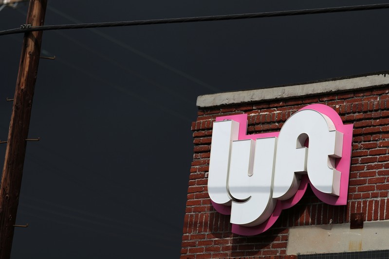 The Lyft Driver Hub is seen in Los Angeles