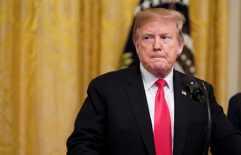 U.S. President Trump participates in executive order signing ceremony at the White House in Washington