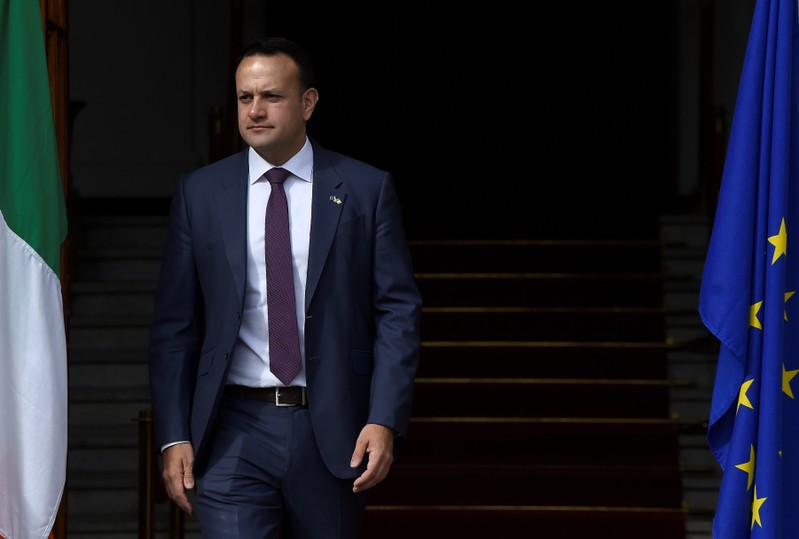 PM (Taoiseach) of Ireland Varadkar waits for President of European Council Tusk in Dublin