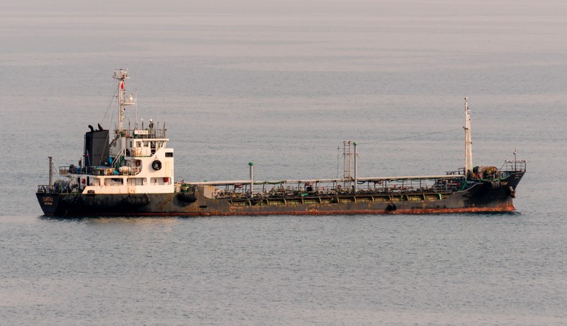 Russian Tantal an oil/chemical tanker is seen at sea outside the far eastern city of Vladivostok