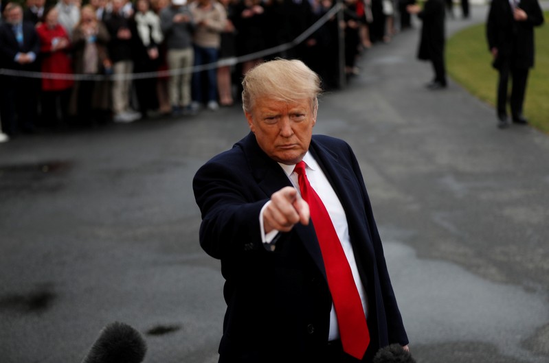 U.S. President Trump departs on travel to Florida from the White House in Washington