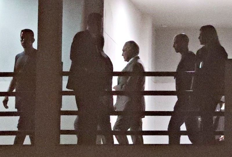 FILE PHOTO: Brazil's former President Michel Temer is seen at the Federal Police headquarters in Rio de Janeiro