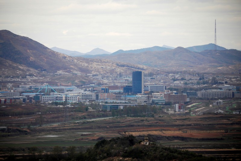 FILE PHOTO - The inter-Korean Kaesong Industrial Complex which is still shut down, is seen in this picture taken from the Dora observatory near the demilitarised zone separating the two Koreas, in Paju