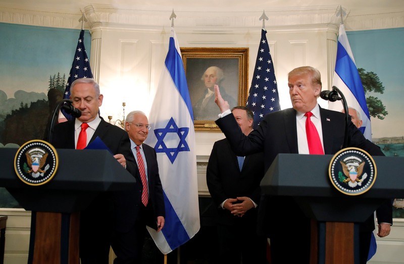 U.S. President Trump welcomes Israel's Prime Minister Netanyahu at the White House in Washington